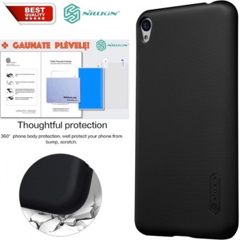 Juodas Frosted shield serijos dėklas + plėvelė Nillkin (ZENFONE LIVE ZB501KL)